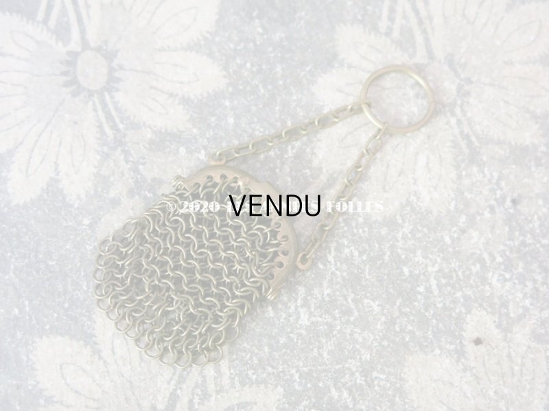 画像4: 1900年代 アンティーク ドール用 メタルメッシュのコインケース