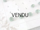19世紀末 アンティーク 極小 ガラスボタン グリーン 7mm (ピース売り)