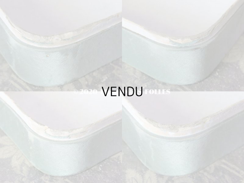 画像9: 19世紀末 アンティーク シルク製 チョコレートのお菓子箱 グレイッシュブルー