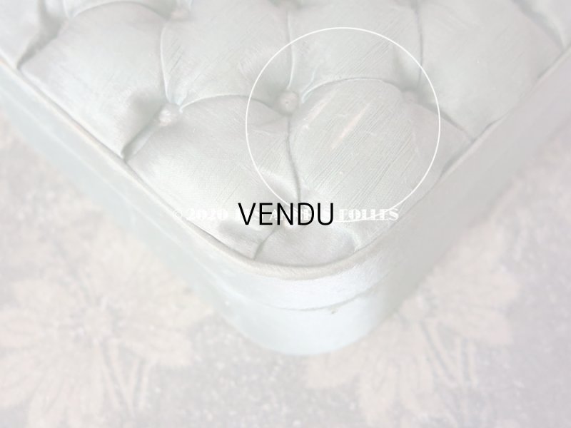 画像10: 19世紀末 アンティーク シルク製 チョコレートのお菓子箱 グレイッシュブルー