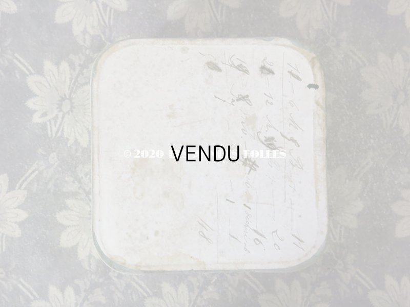 画像4: 19世紀末 アンティーク シルク製 チョコレートのお菓子箱 グレイッシュブルー