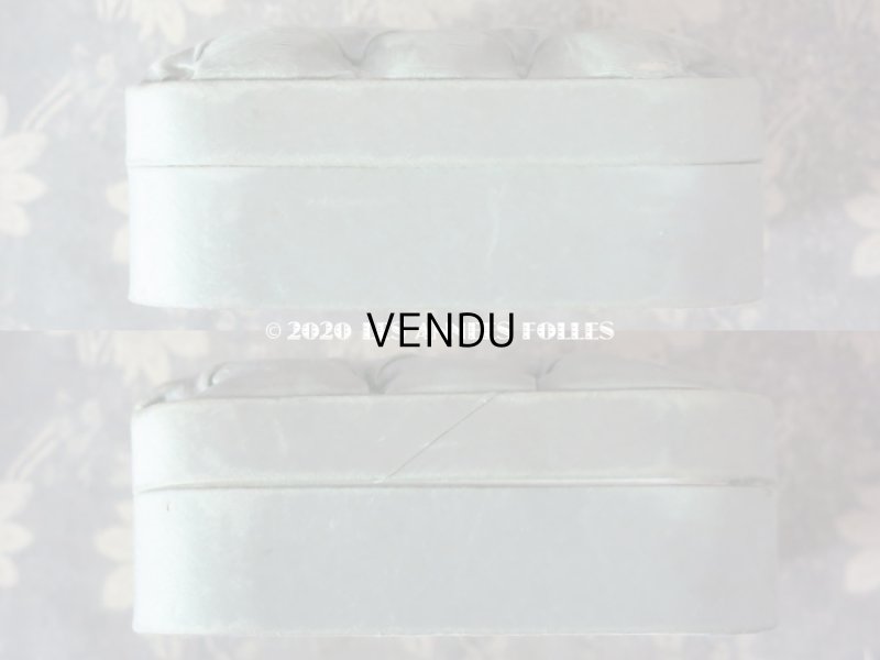 画像6: 19世紀末 アンティーク シルク製 チョコレートのお菓子箱 グレイッシュブルー