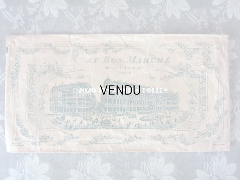 画像2: アンティーク ボンマルシェ グローブの紙袋 薔薇のガーランド GANTS DE TISSU POUR DAMES -AU BON MARCHE PARIS-