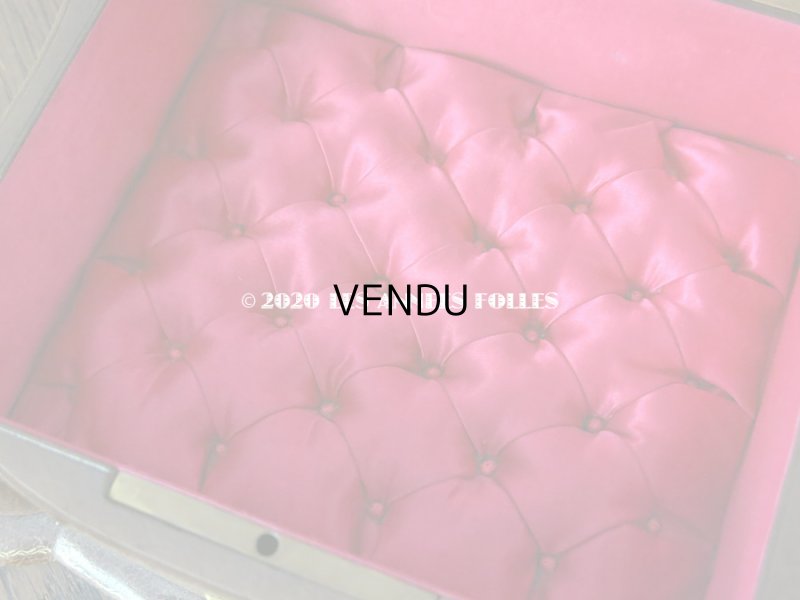 画像9: アンティーク 本革製 大きなジュエリーケース 金彩入り 薔薇&リボンのガーランド