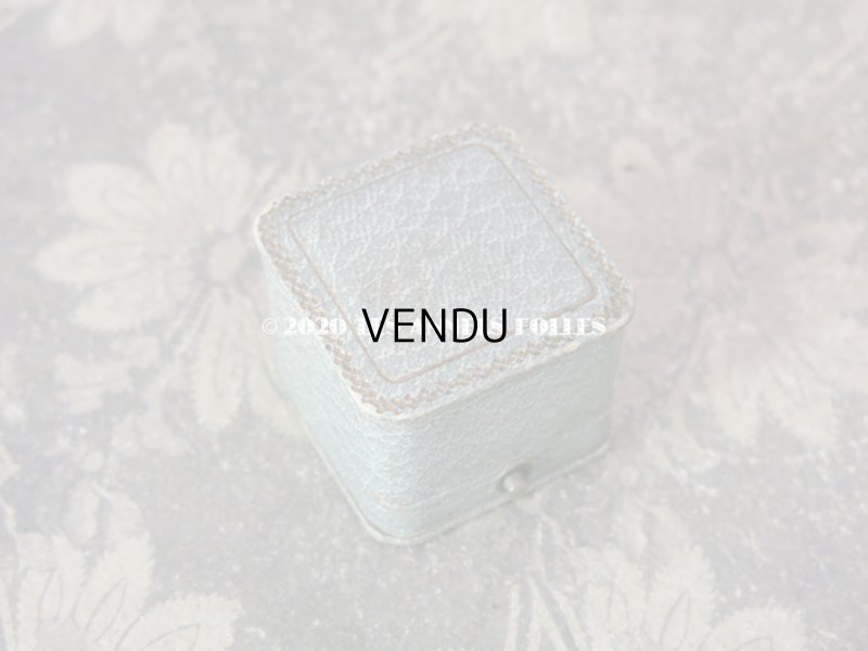 画像3: アンティーク  金彩入り リングボックス ジュエリーボックス グレイッシュブルー