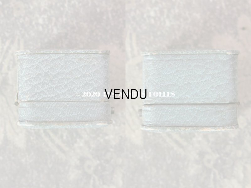 画像7: アンティーク  金彩入り リングボックス ジュエリーボックス グレイッシュブルー