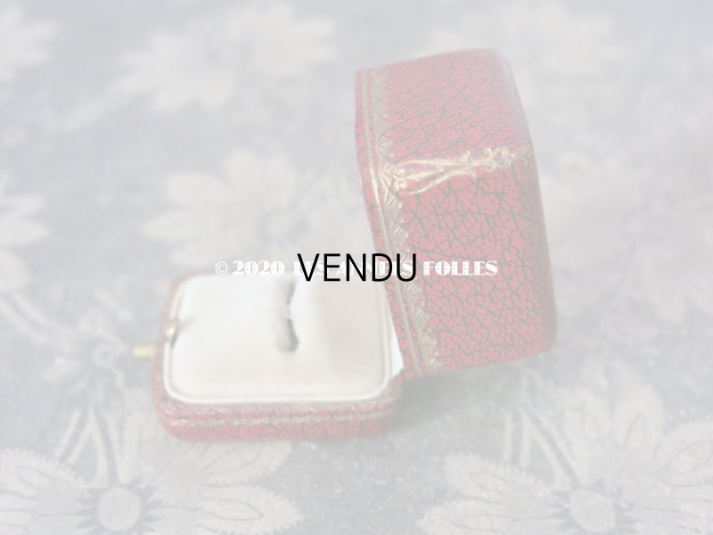 画像8: アンティーク  金彩入り リングボックス ジュエリーボックス レッド