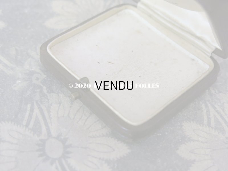 画像9: アンティーク  本革製 金彩入り ジュエリーボックス ブラウン