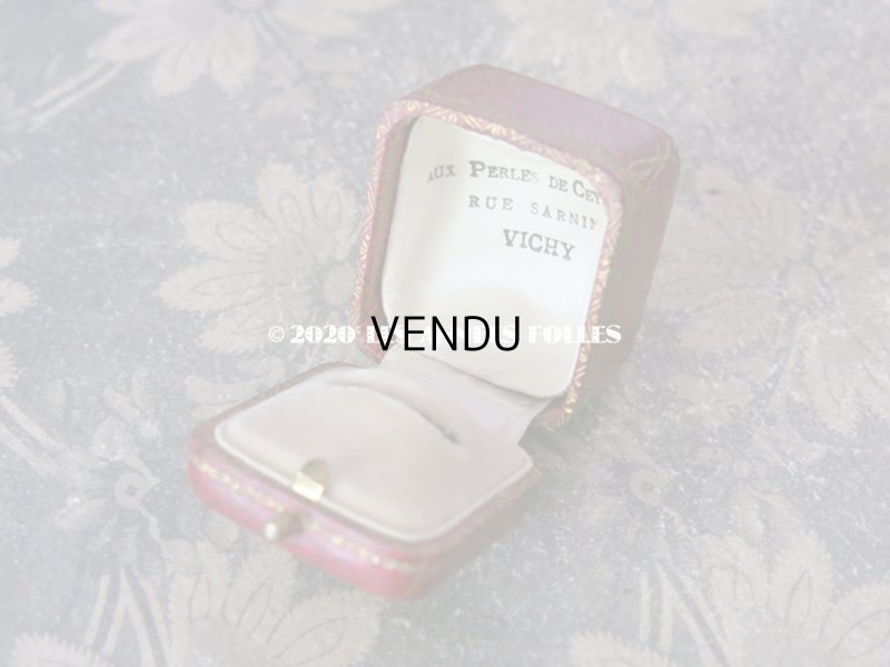 画像6: アンティーク  金彩入り リングボックス ジュエリーボックス レッド