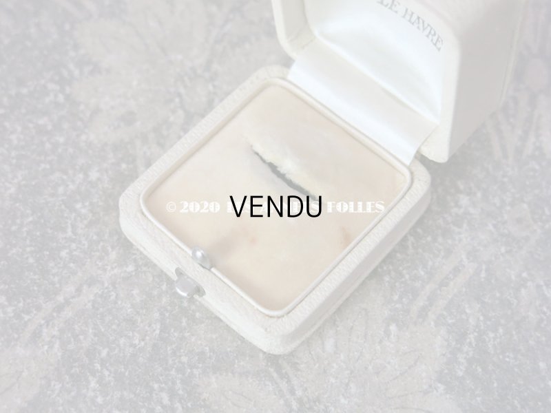 画像8: アンティーク  本革製 リングボックス ジュエリーボックス オフホワイト