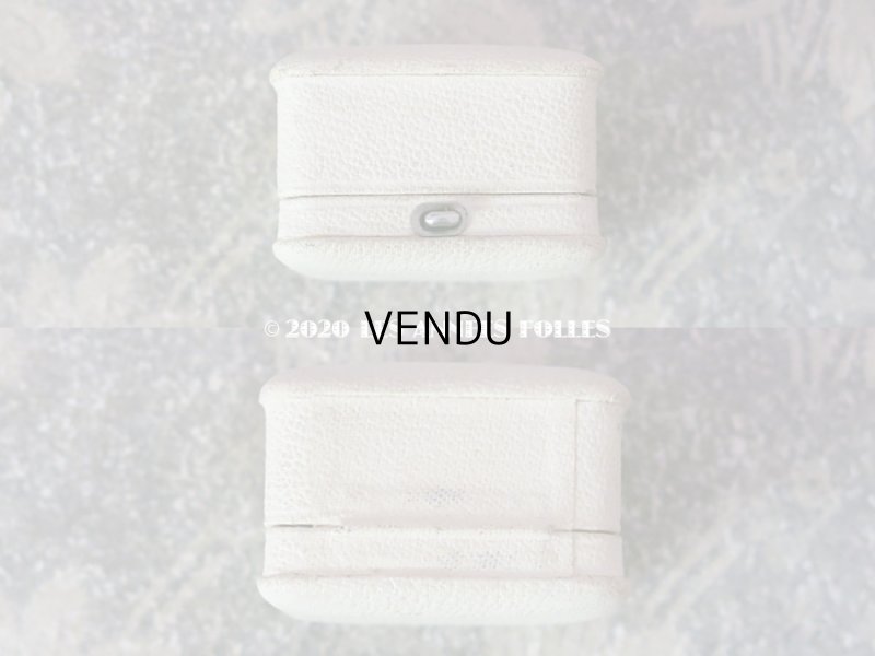 画像5: アンティーク  本革製 リングボックス ジュエリーボックス オフホワイト