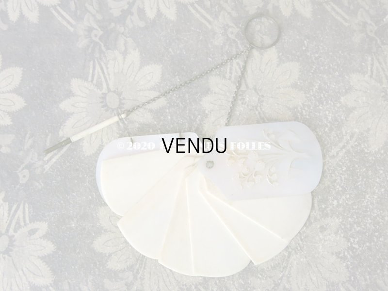 画像10: 19世紀 鈴蘭の舞踏会の手帳 ペンシル付 マザーオブパール製  CARNET DE BAL カルネ・ド・バル