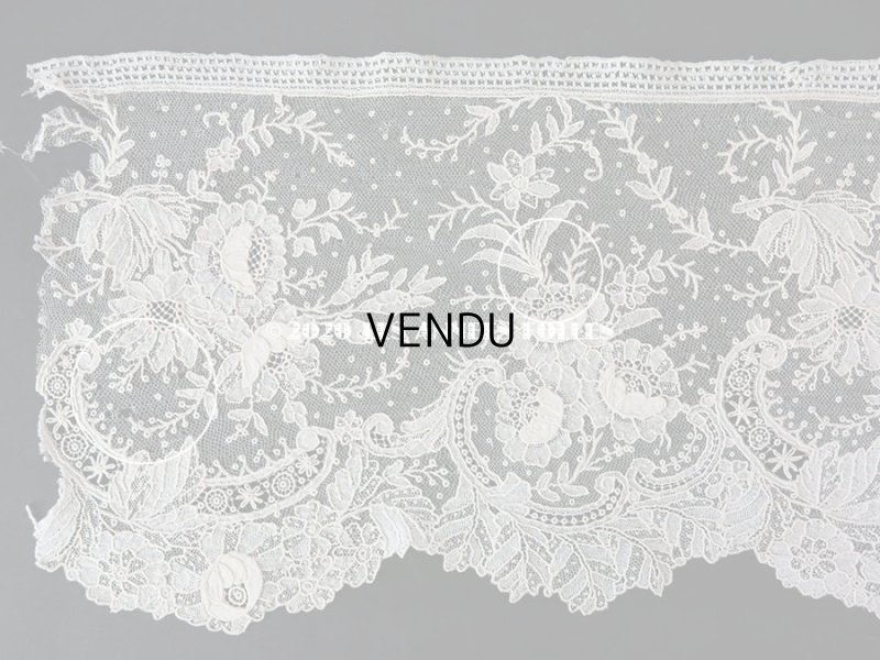 画像5: 19世紀末 アンティーク ニードルレース 幅広 ポワンドローズ 19.5×50cm 【ポワン・ド・ガーズ】 【ポワン・ド・ローズ】  