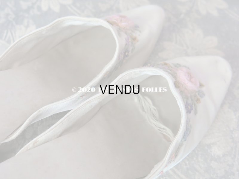 画像12: アンティーク * 蚤の市セット * ウェディング用 ミュール & リボン付きクロシェレースのテーブルセンター