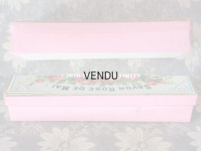 画像5: アンティーク 薔薇のソープボックス レースペーパー付き SAVON ROSE DE MAI - VIBERT FRERES PARIS -