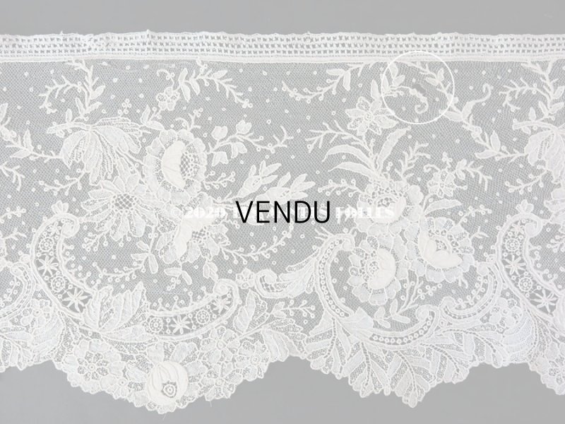画像6: 19世紀末 アンティーク ニードルレース 幅広 ポワンドローズ 19.5×50cm 【ポワン・ド・ガーズ】 【ポワン・ド・ローズ】  