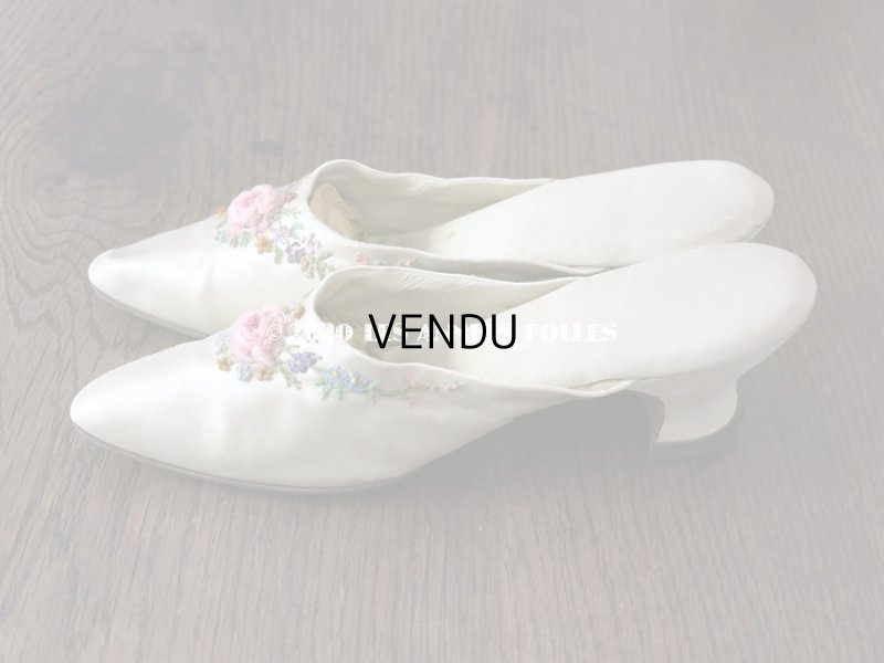 画像5: アンティーク * 蚤の市セット * ウェディング用 ミュール & リボン付きクロシェレースのテーブルセンター