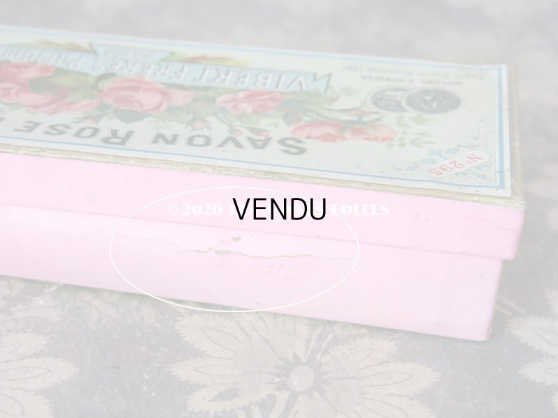 画像6: アンティーク 薔薇のソープボックス レースペーパー付き SAVON ROSE DE MAI - VIBERT FRERES PARIS -