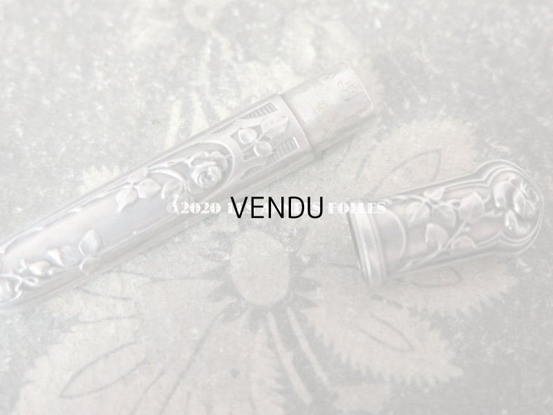 画像11: 1900年代 アンティーク シルバー製 薔薇の裁縫道具セット 