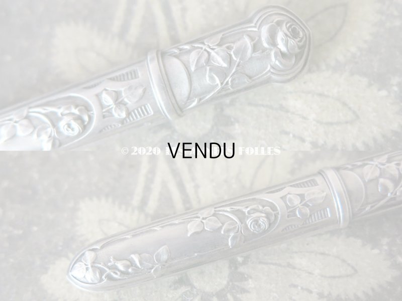 画像10: 1900年代 アンティーク シルバー製 薔薇の裁縫道具セット 