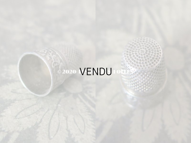 画像17: 1900年代 アンティーク シルバー製 薔薇の裁縫道具セット 