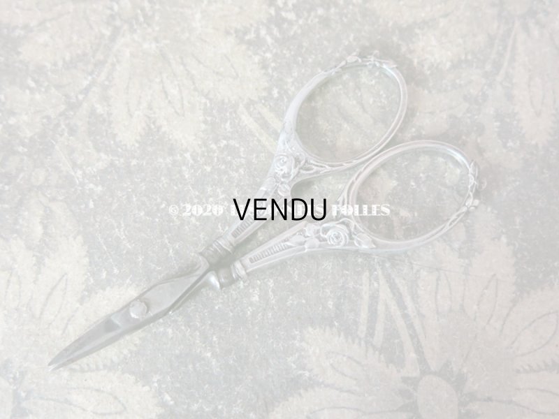 画像5: 1900年代 アンティーク シルバー製 薔薇の裁縫道具セット 