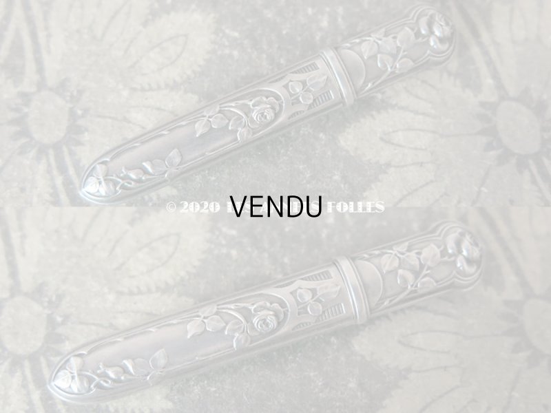 画像9: 1900年代 アンティーク シルバー製 薔薇の裁縫道具セット 