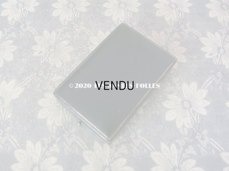 画像5: 19世紀末 アンティーク 本革製 ジュエリーボックス シルクサテン スモーキーブルー