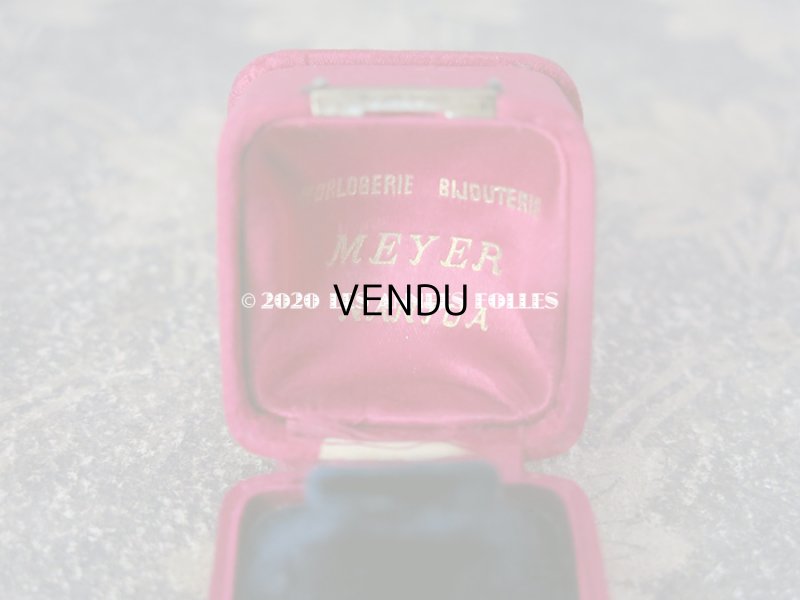 画像6: アンティーク  シルクサテンのリングボックス マゼンタ ジュエリーボックス