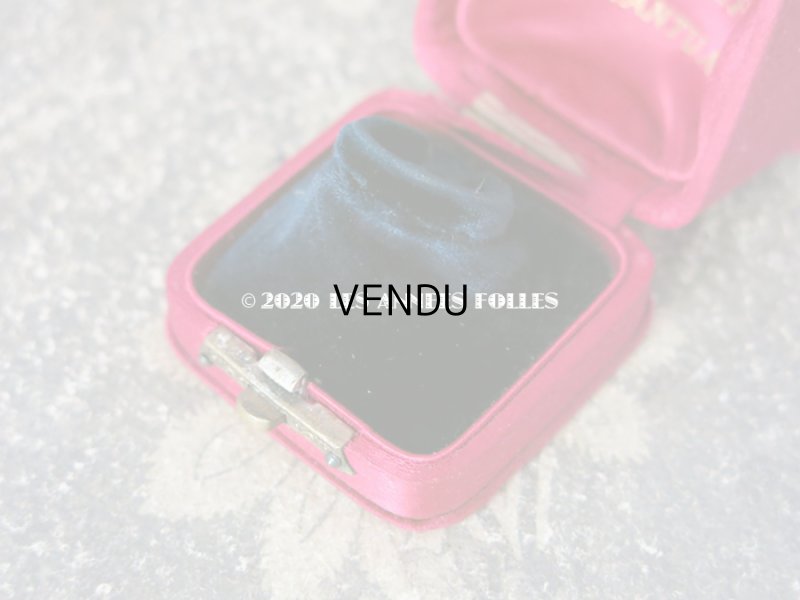 画像7: アンティーク  シルクサテンのリングボックス マゼンタ ジュエリーボックス