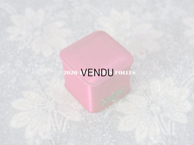 画像3: アンティーク  シルクサテンのリングボックス マゼンタ ジュエリーボックス