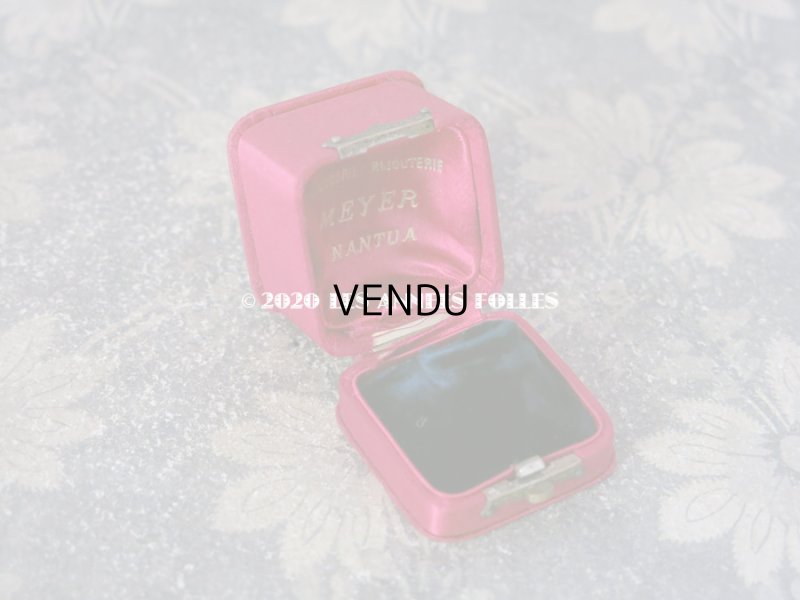 画像5: アンティーク  シルクサテンのリングボックス マゼンタ ジュエリーボックス