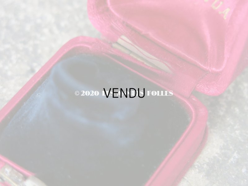 画像8: アンティーク  シルクサテンのリングボックス マゼンタ ジュエリーボックス