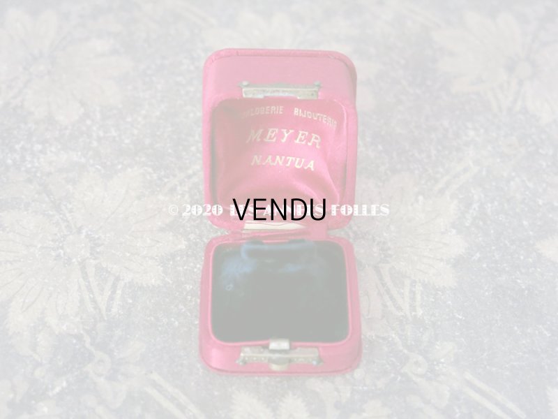 画像4: アンティーク  シルクサテンのリングボックス マゼンタ ジュエリーボックス