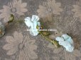 画像5: アンティーク シルク製 シルクシフォンの薔薇 大きなロココモチーフ 淡いブルー (5)