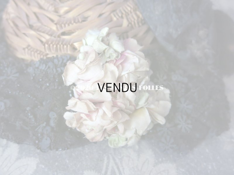 画像9: 19世紀末 アンティーク ドール用 ストローハット 鳥の剥製&布花&ビーズ刺繍付 ドールハット