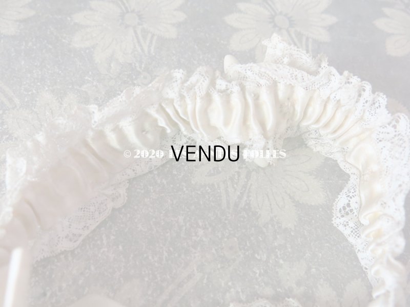 画像9: 1900年代 アンティーク 花嫁の靴下どめ ワックスフラワー ジャルティエ