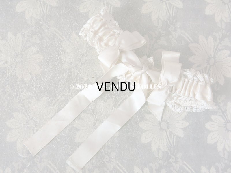 画像7: 1900年代 アンティーク 花嫁の靴下どめ ワックスフラワー ジャルティエ