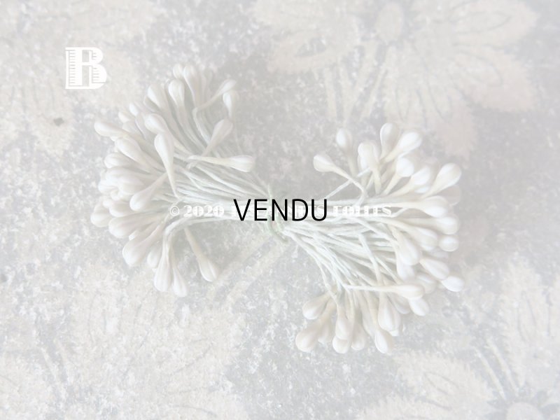 画像5: アンティーク ペップ 布花用 花芯 マーブル カーキ