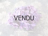 アンティーク 紫の布花 ベルベット