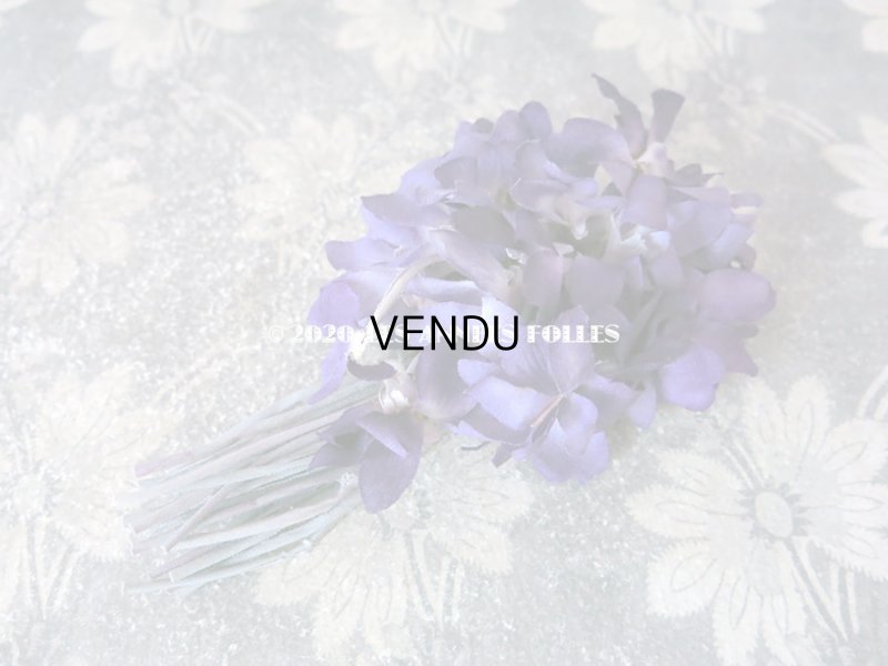 画像3: アンティーク 菫のブーケの布花  コサージュ 27輪