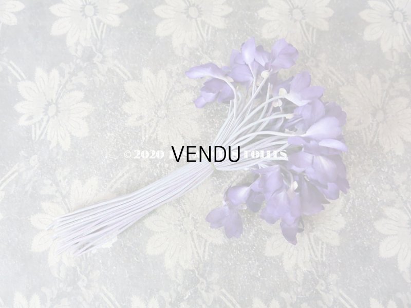 画像3: 新品同様 アンティーク 菫のブーケの布花  コサージュ 48輪