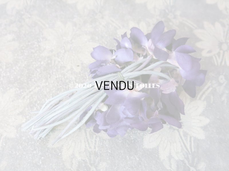 画像5: アンティーク 菫のブーケの布花  コサージュ 27輪