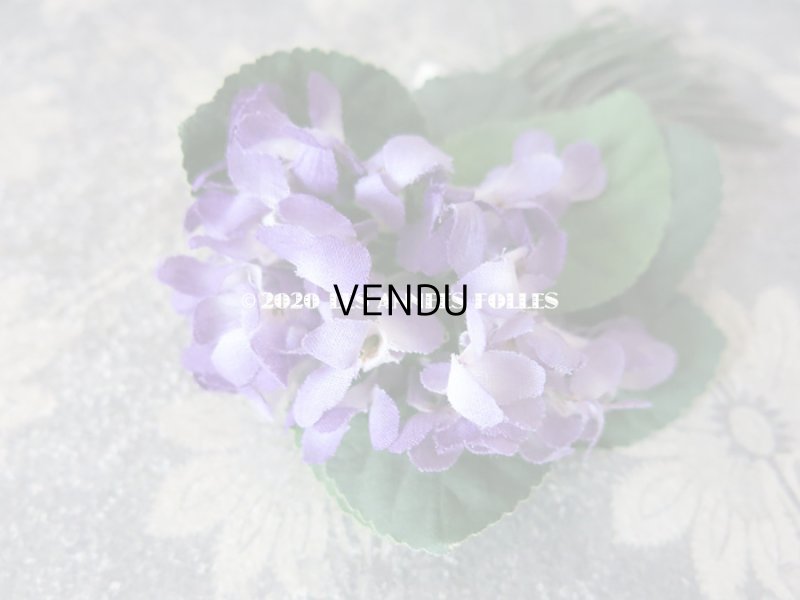 画像6: 未使用 ラベル付き アンティーク 菫のブーケの布花  コサージュ 
