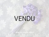新品同様 アンティーク 菫のブーケの布花  コサージュ 48輪