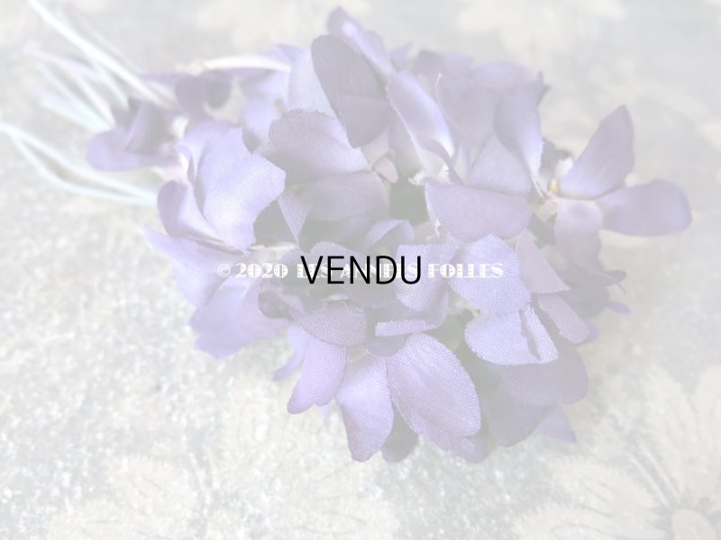 画像4: アンティーク 菫のブーケの布花  コサージュ 27輪