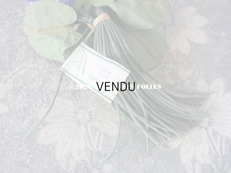 画像5: 未使用 ラベル付き アンティーク 菫のブーケの布花  コサージュ 