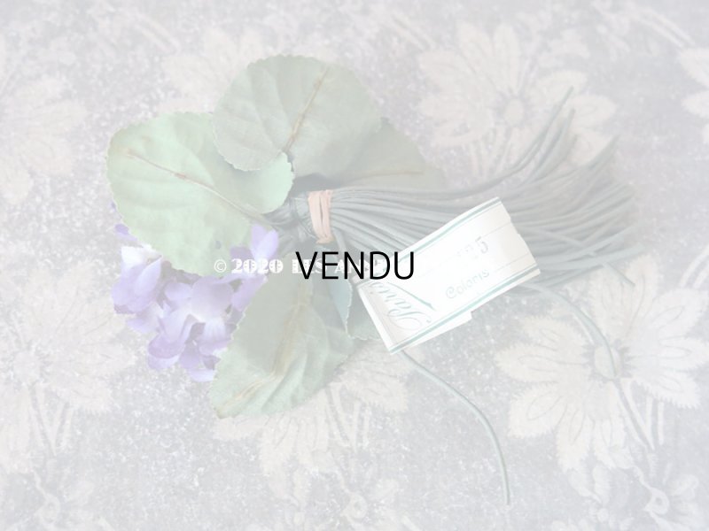 画像4: 未使用 ラベル付き アンティーク 菫のブーケの布花  コサージュ 