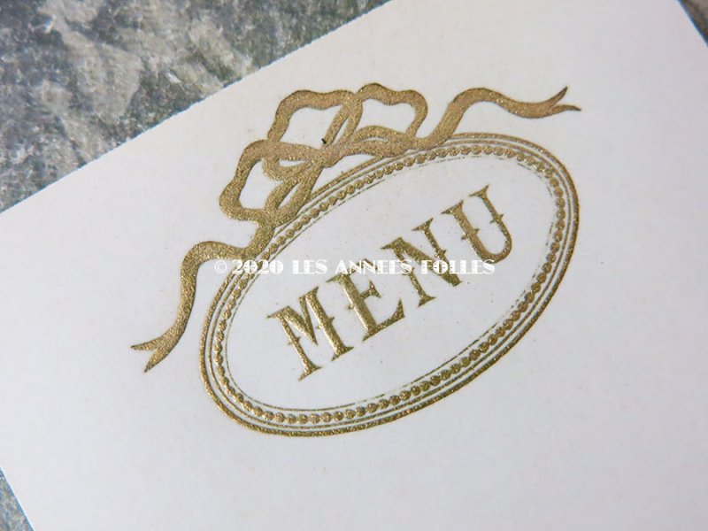 画像3: 未使用 アンティーク 6枚セット メニューカード  MENU ルイ16世スタイル