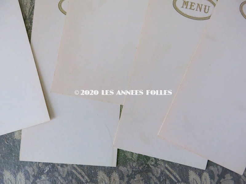 画像5: 未使用 アンティーク 6枚セット メニューカード  MENU ルイ16世スタイル